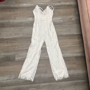 Elegant White Lace Jumpsuit